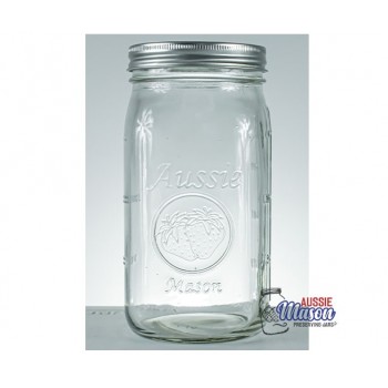 Aussie Mason 86mm Mouth (WIDE) 1000ml QUART Jars & Lids  x 12 - Pre order Due Early to mid May 24