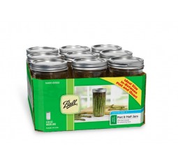 SOLD OUT - Ball Wide Mouth Pint & Half Jars & Lids x 9 